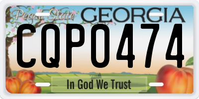 GA license plate CQP0474