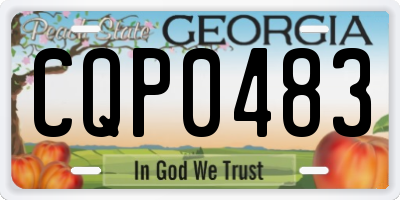 GA license plate CQP0483