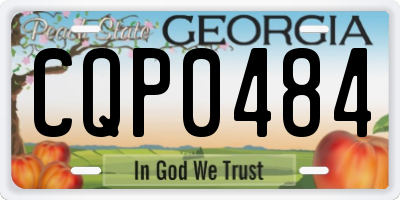 GA license plate CQP0484