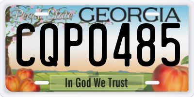 GA license plate CQP0485