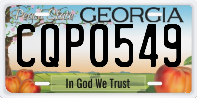 GA license plate CQP0549