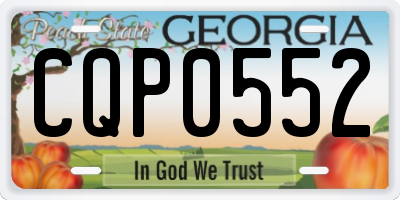 GA license plate CQP0552