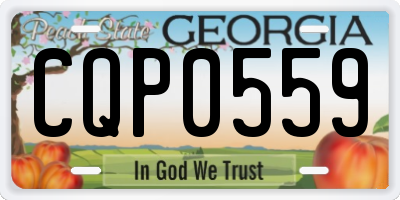 GA license plate CQP0559