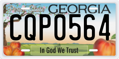 GA license plate CQP0564
