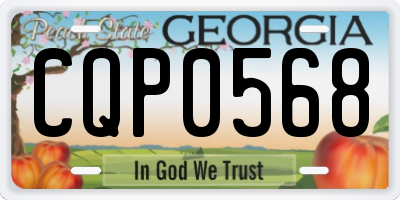 GA license plate CQP0568