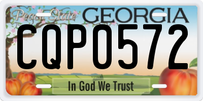 GA license plate CQP0572