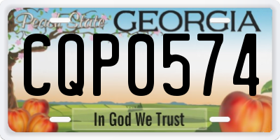 GA license plate CQP0574