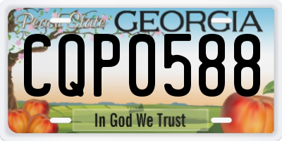 GA license plate CQP0588