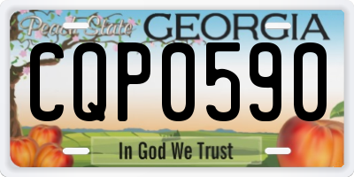 GA license plate CQP0590