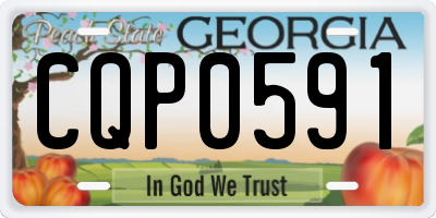 GA license plate CQP0591