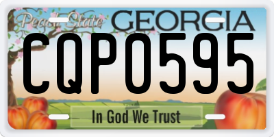 GA license plate CQP0595