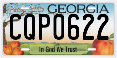 GA license plate CQP0622