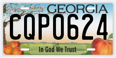 GA license plate CQP0624