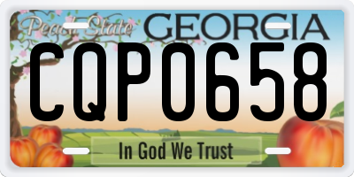 GA license plate CQP0658