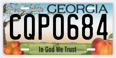GA license plate CQP0684