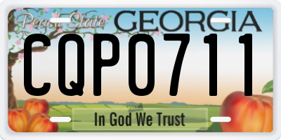 GA license plate CQP0711