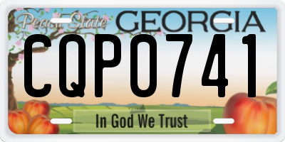 GA license plate CQP0741