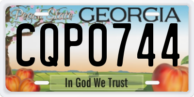 GA license plate CQP0744