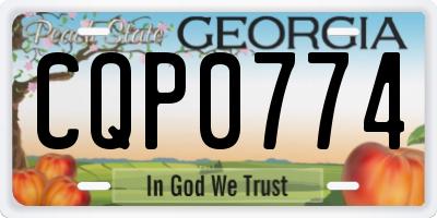 GA license plate CQP0774
