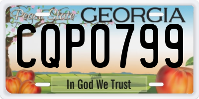 GA license plate CQP0799