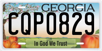 GA license plate CQP0829