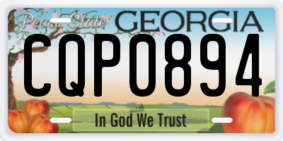 GA license plate CQP0894