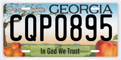 GA license plate CQP0895