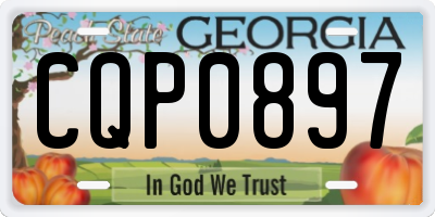 GA license plate CQP0897