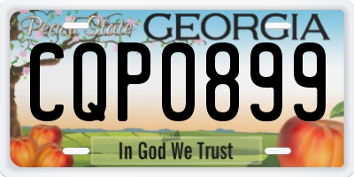 GA license plate CQP0899