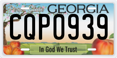 GA license plate CQP0939