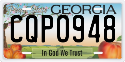 GA license plate CQP0948