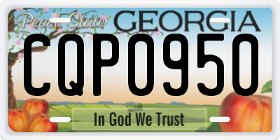 GA license plate CQP0950