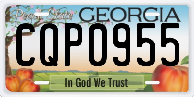 GA license plate CQP0955