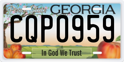 GA license plate CQP0959