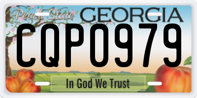 GA license plate CQP0979
