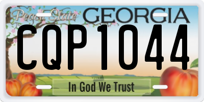 GA license plate CQP1044