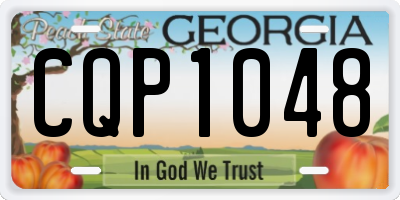 GA license plate CQP1048