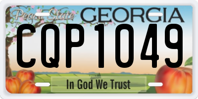GA license plate CQP1049