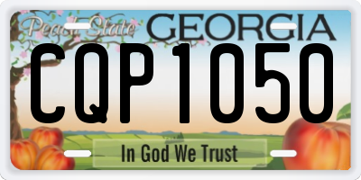 GA license plate CQP1050