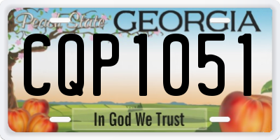 GA license plate CQP1051