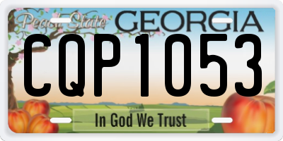 GA license plate CQP1053