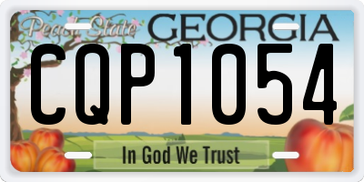 GA license plate CQP1054