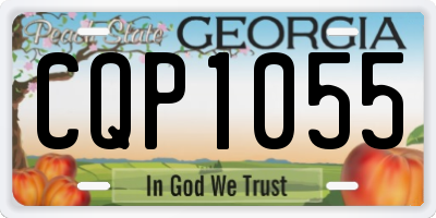 GA license plate CQP1055