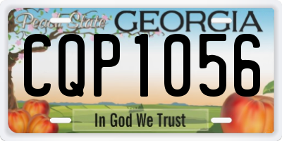GA license plate CQP1056