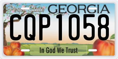 GA license plate CQP1058