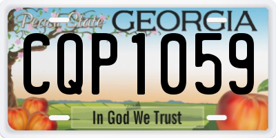 GA license plate CQP1059
