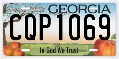 GA license plate CQP1069