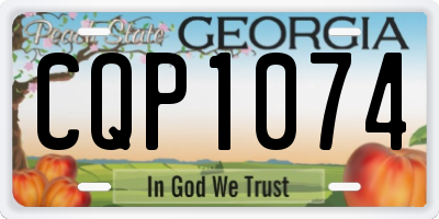 GA license plate CQP1074