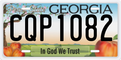 GA license plate CQP1082