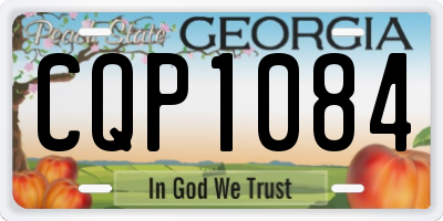 GA license plate CQP1084